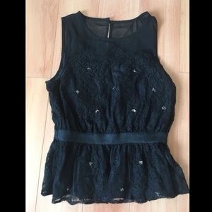 Anthropologie Tops - Meadow Rue Black Stargazer Beaded Sleeveless Top Anthropologie Tops - Meadow Rue Black Stargazer Beaded Sleeveless Top